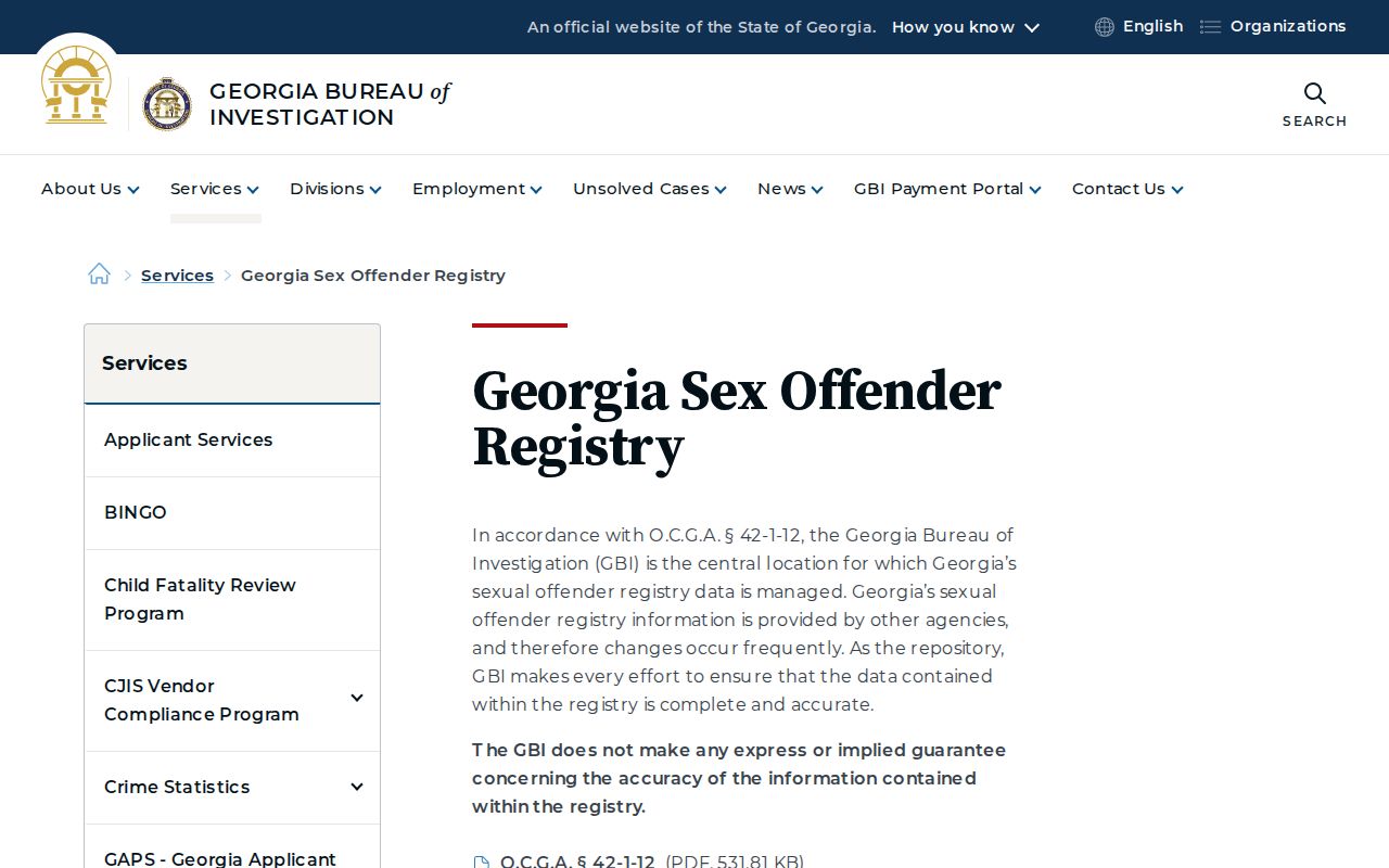 Rockdale County sex offender lookup GBI registry gateway